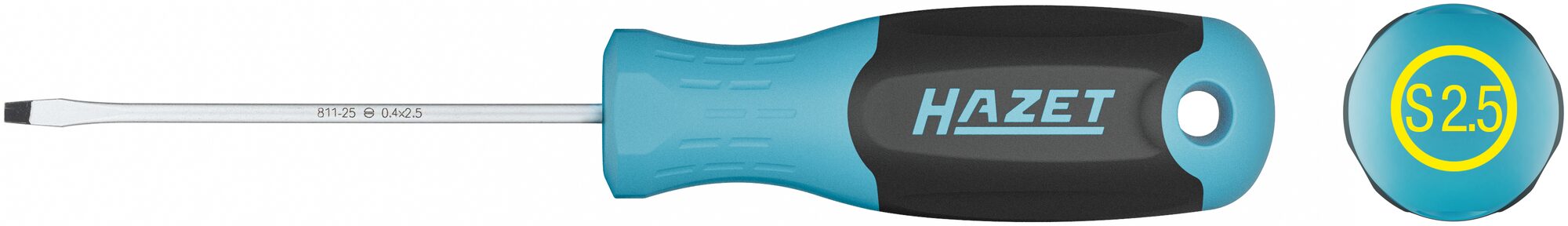 HAZET Schraubendreher 811-25 · Schlitz Profil · SW 0,4 x 2,5 mm