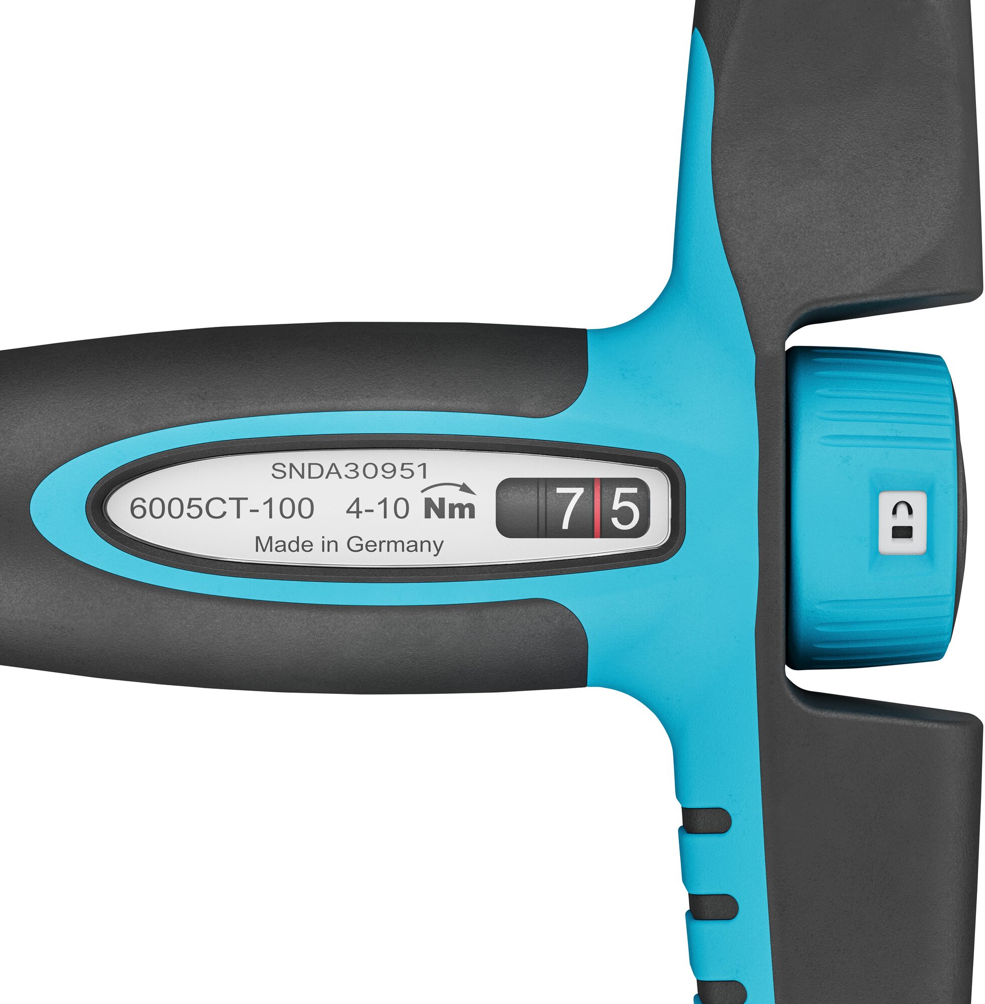 HAZET Drehmomentschraubendreher mit Quergriff 6005CT-100 · Drehmomentbereich min-max: 4?–?10 Nm · Genauigkeit: 6% · 1/4 Zoll (6,3 mm) Sechskant hohl · 198 mm