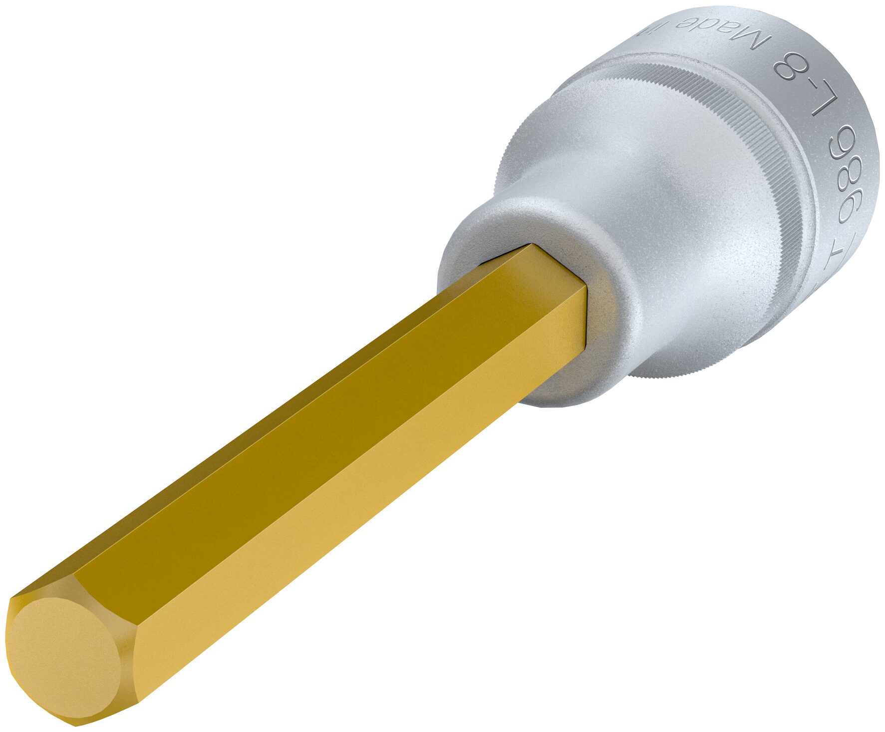 HAZET Schraubendreher-Steckschlüsseleinsatz 986L-8 · Vierkant hohl 12,5 mm (1/2 Zoll) · Innen Sechskant Profil · 8 mm