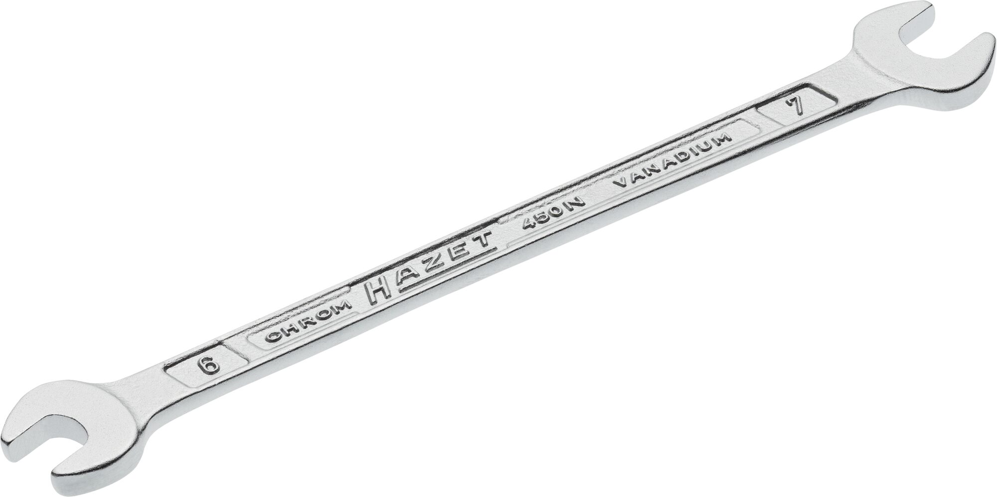 HAZET Doppel-Maulschlüssel 450N-6X7 · Außen Sechskant Profil · 6 x 7 mm