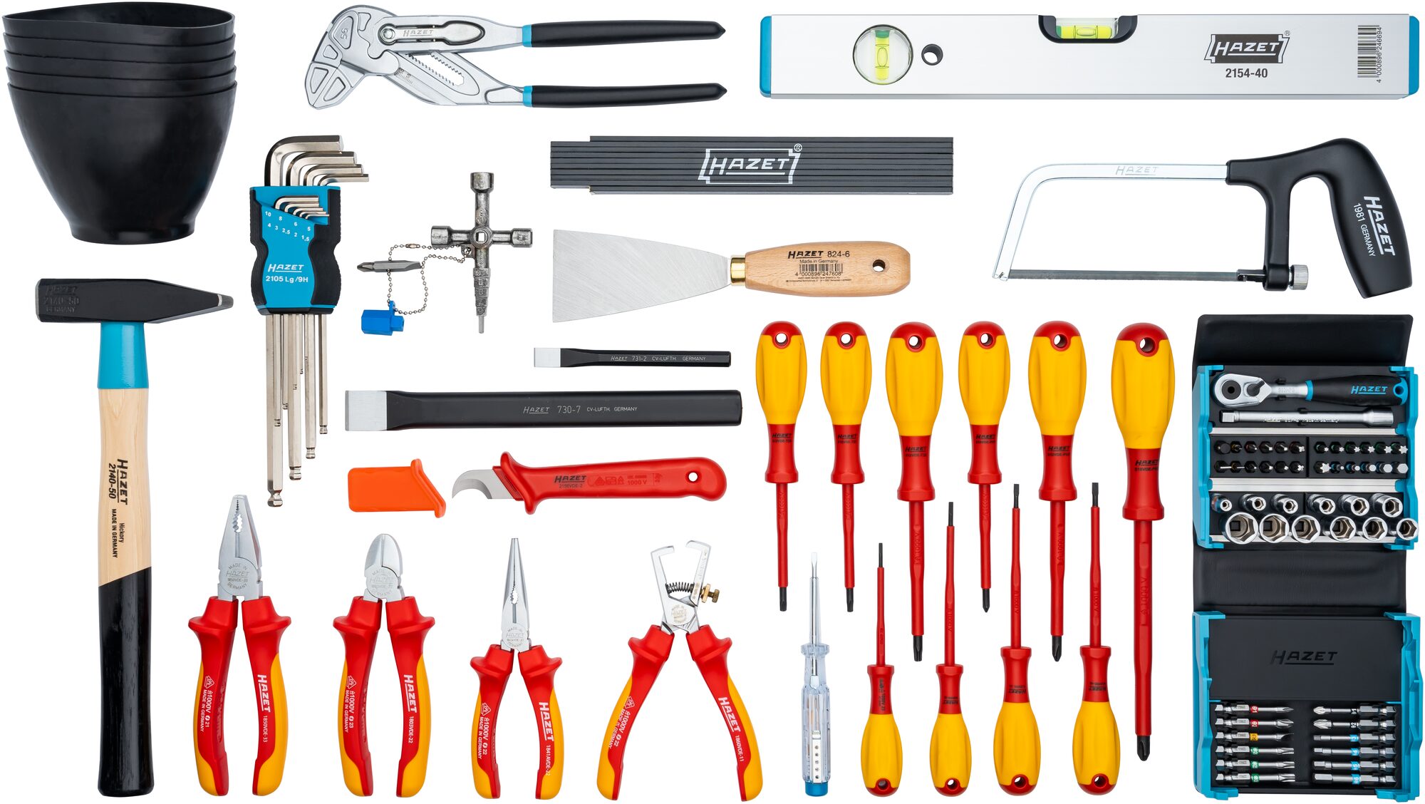 HAZET Werkzeugtasche · groß · mit 89 Werkzeugen 191T-2/89 · 470 mm x 310 mm x 300 mm