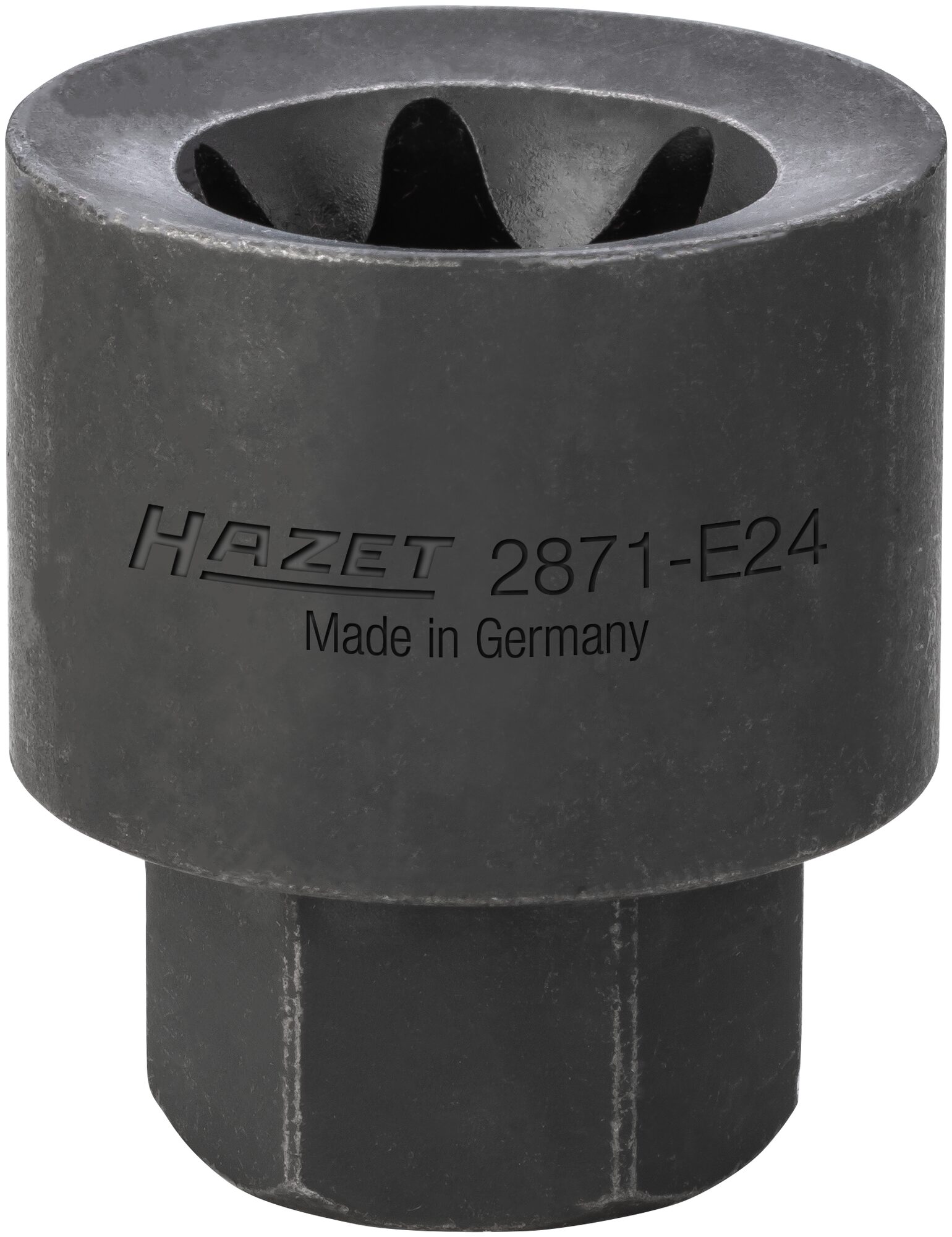 HAZET Bremssattel TORX® Einsatz 2871-E24 · Außen-Sechskant 22 mm · Außen TORX® Profil · E24