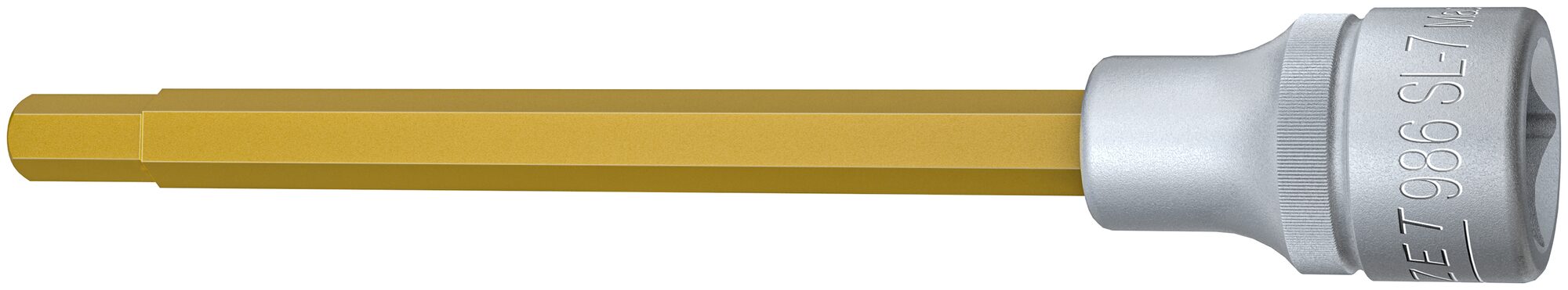 HAZET Schraubendreher-Steckschlüsseleinsatz 986SL-7 · Vierkant hohl 12,5 mm (1/2 Zoll) · Innen Sechskant Profil · 7 mm