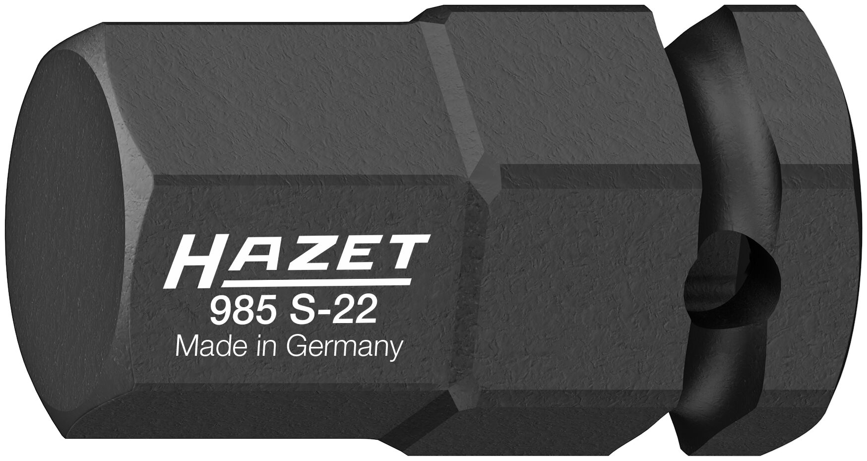 HAZET Schlag-, Maschinenschrauber Schraubendreher-Steckschlüsseleinsatz 985S-22 · Vierkant hohl 12,5 mm (1/2 Zoll) · Innen Sechskant Profil · 22 mm