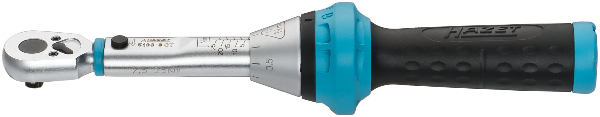 HAZET Drehmoment-Schlüssel 5108-3CT · Nm min-max: 2.5–25 Nm 