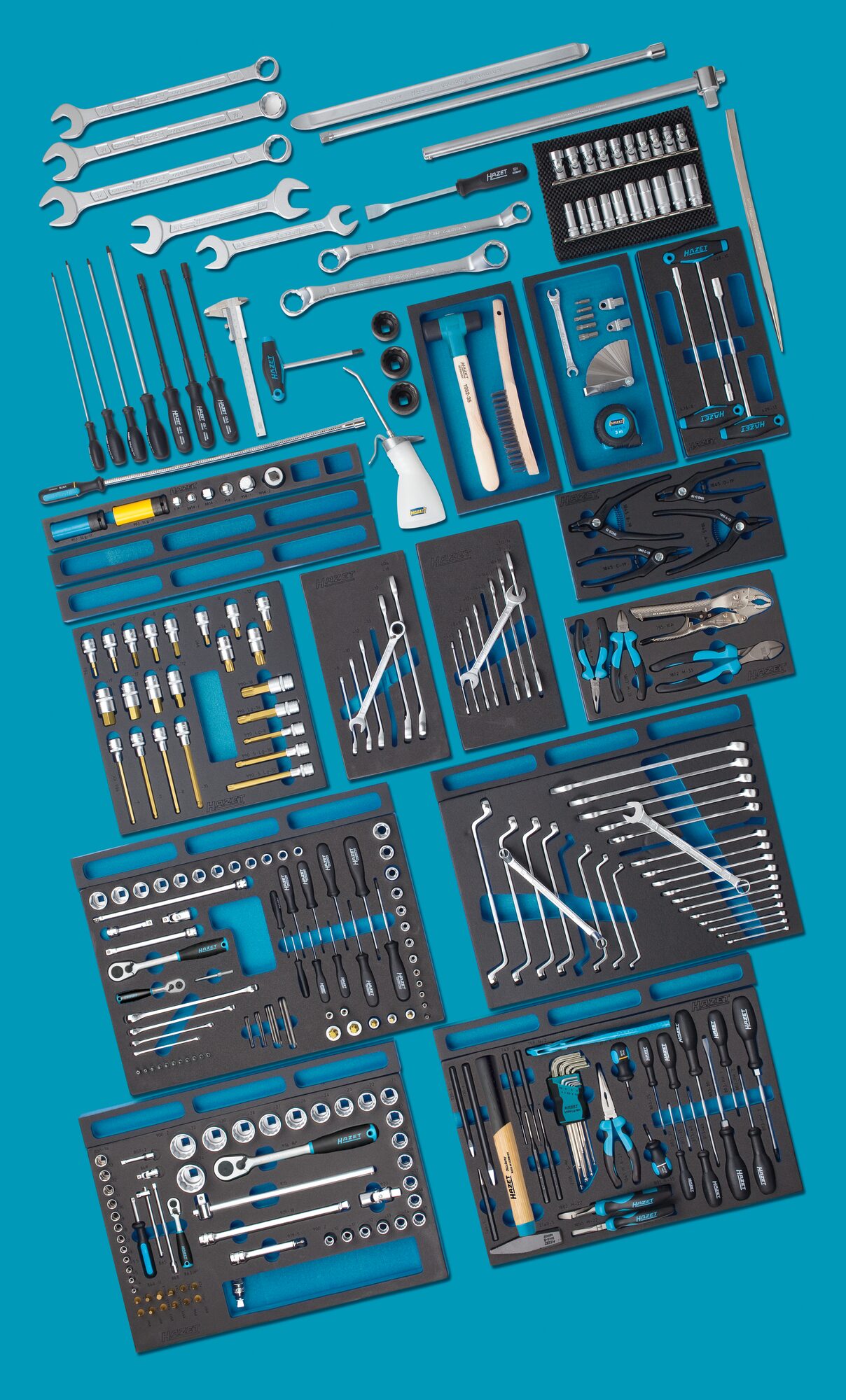 HAZET Werkzeug Sortiment · MERCEDES-BENZ 0-2700-163/296 · Anzahl Werkzeuge: 296
