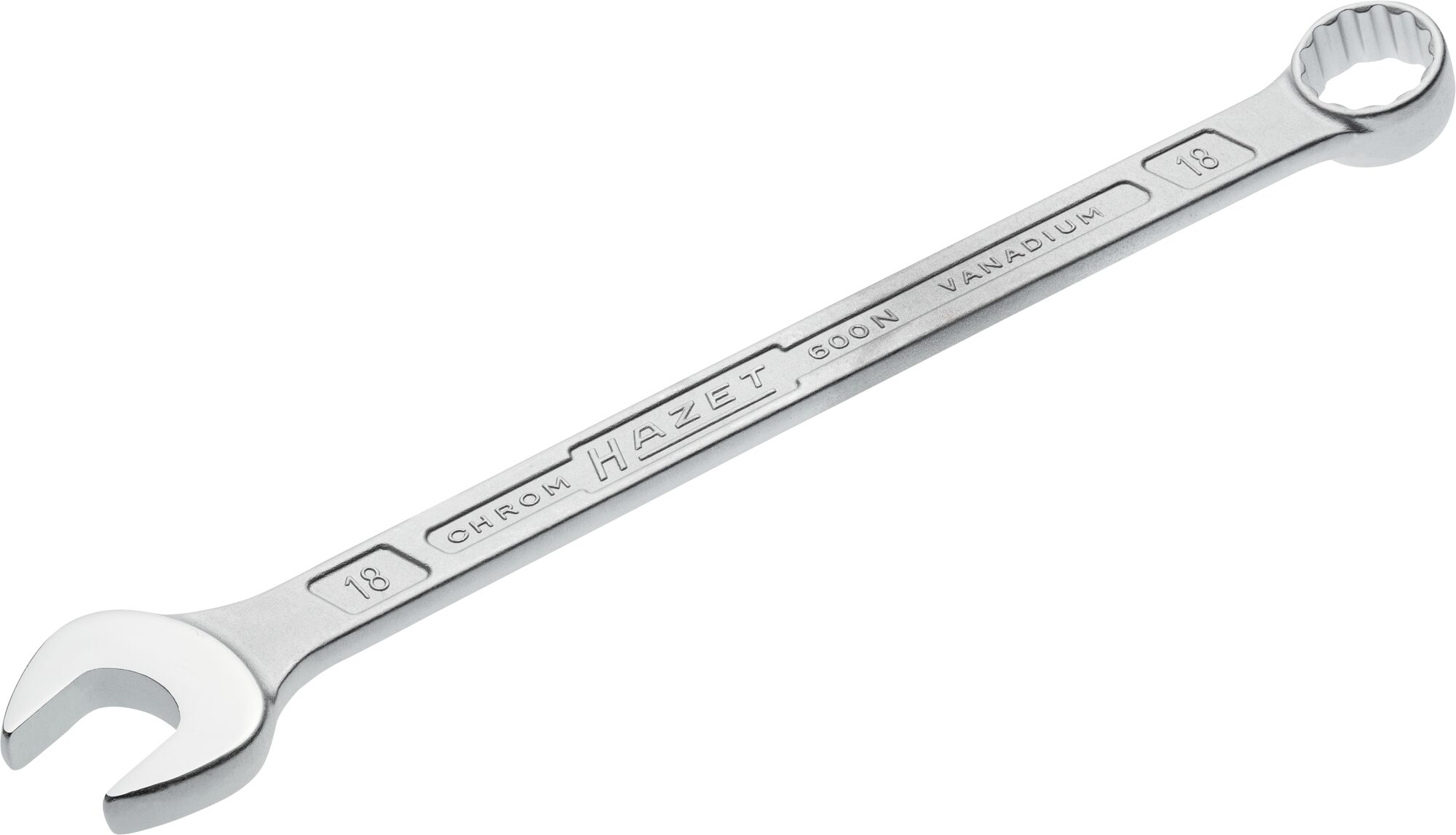 HAZET Ring-Maulschlüssel 600N-18 · Außen Doppel-Sechskant-Tractionsprofil · 18 mm