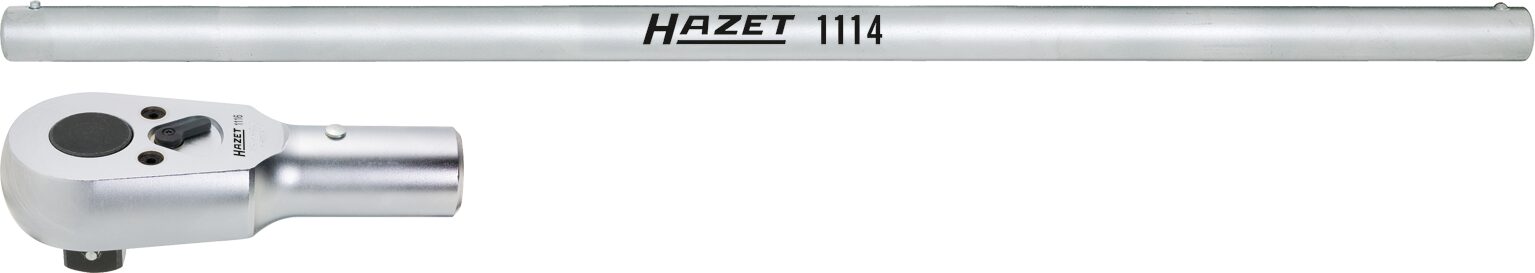 HAZET Umschalt-Knarrenkopf · mit Drehstange 1116/2 · Vierkant massiv 25 mm (1 Zoll) · Anzahl Werkzeuge: 2