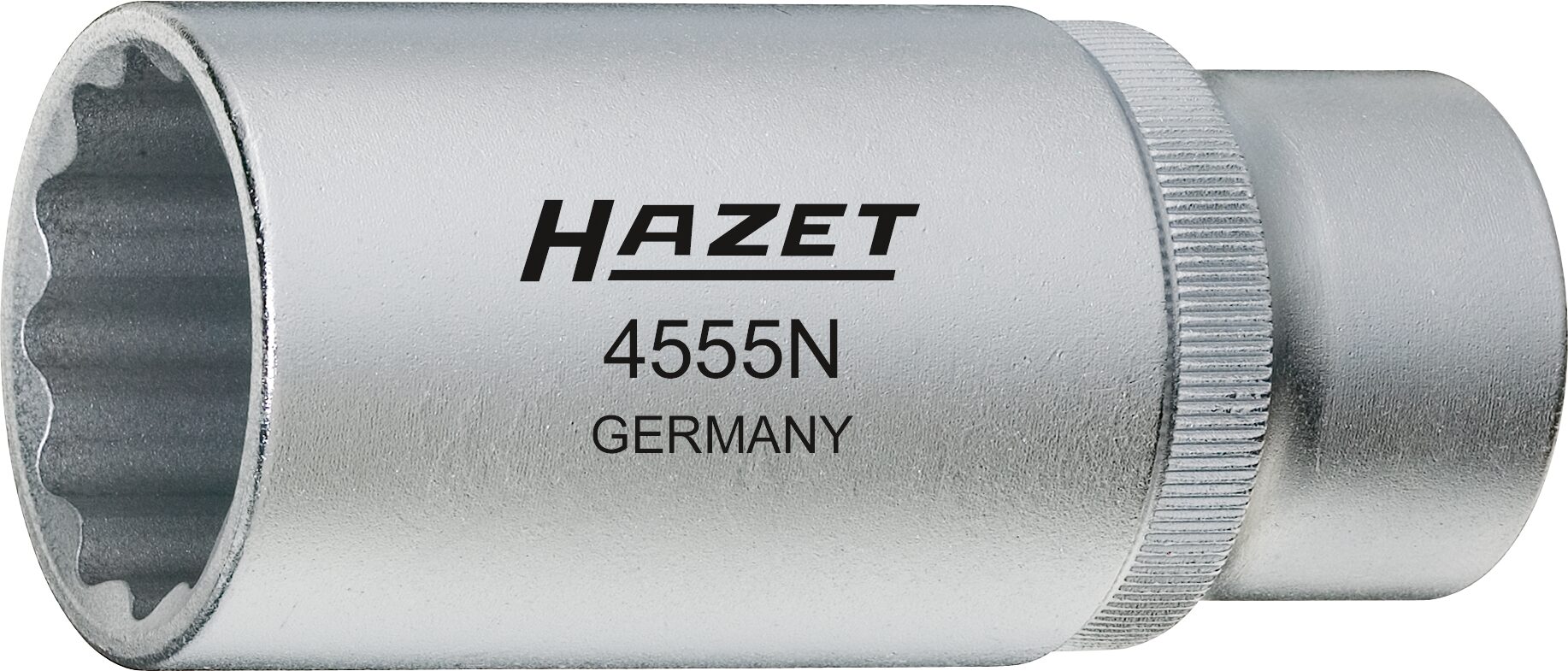HAZET Einspritzdüsen-Werkzeug 4555N · Vierkant hohl 12,5 mm (1/2 Zoll) · Außen Doppel-Sechskant Profil · 27 mm