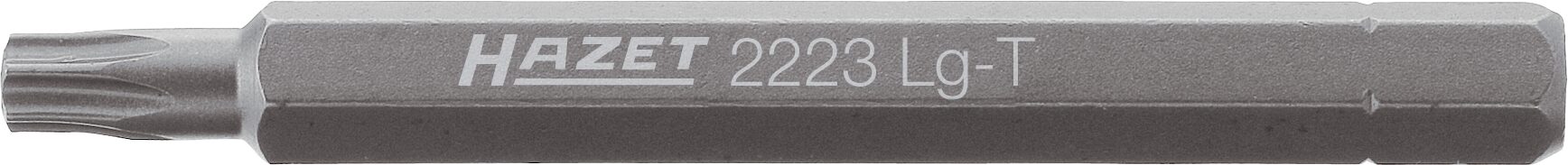 HAZET Bit 2223LG-T25 · Sechskant massiv 6,3 (1/4 Zoll) · Innen TORX® Profil · T25