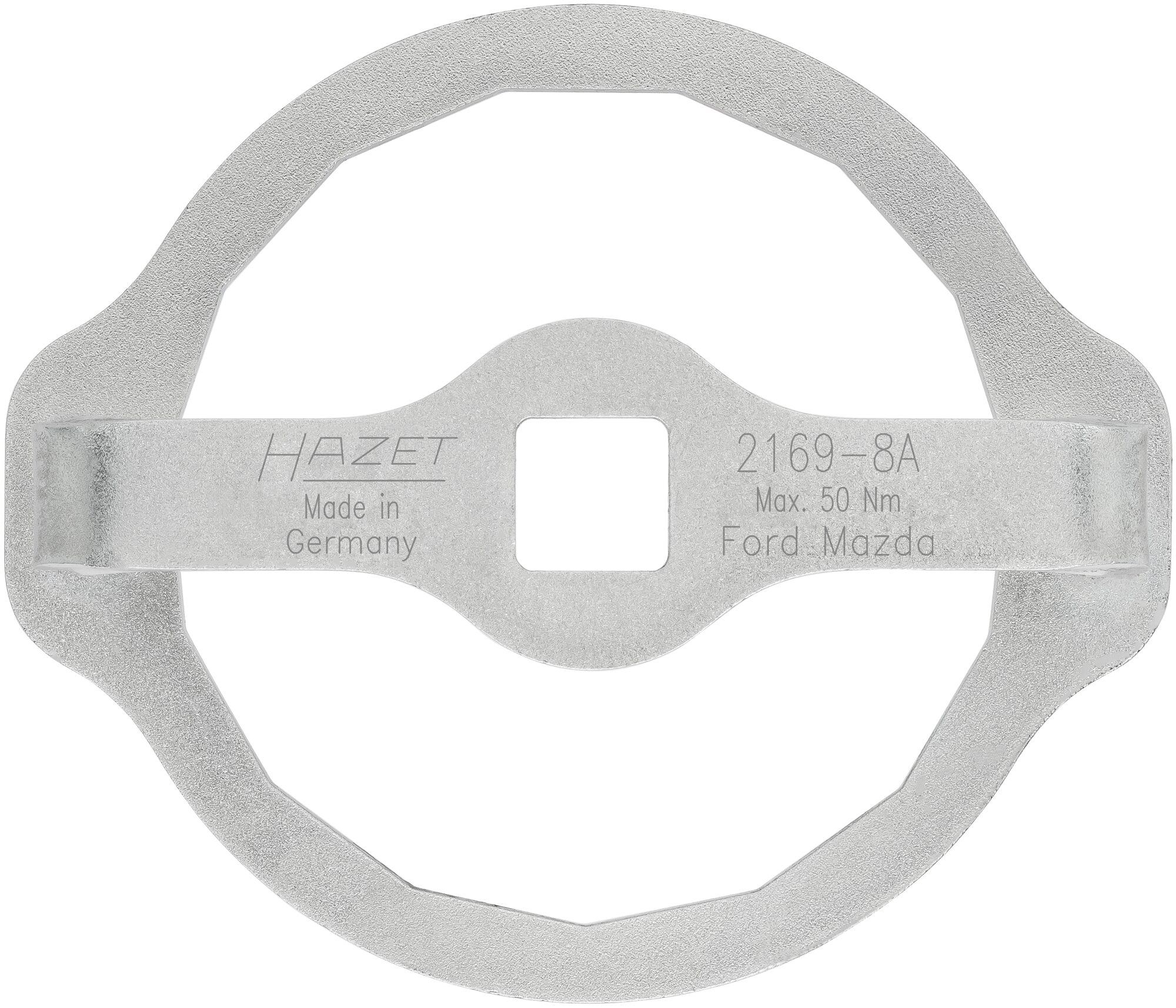 HAZET Ölfilter-Schlüssel 2169-36 · Vierkant hohl 10 mm (3/8 Zoll) · Außen  Sechskant Profil · 49.5 mm