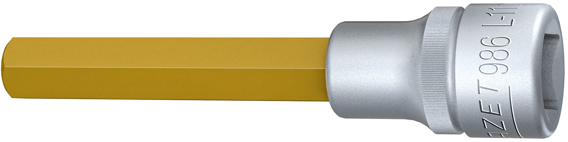 HAZET Schraubendreher-Steckschlüsseleinsatz 986L-11 · Vierkant hohl 12,5 mm (1/2 Zoll) · Innen Sechskant Profil · 11 mm