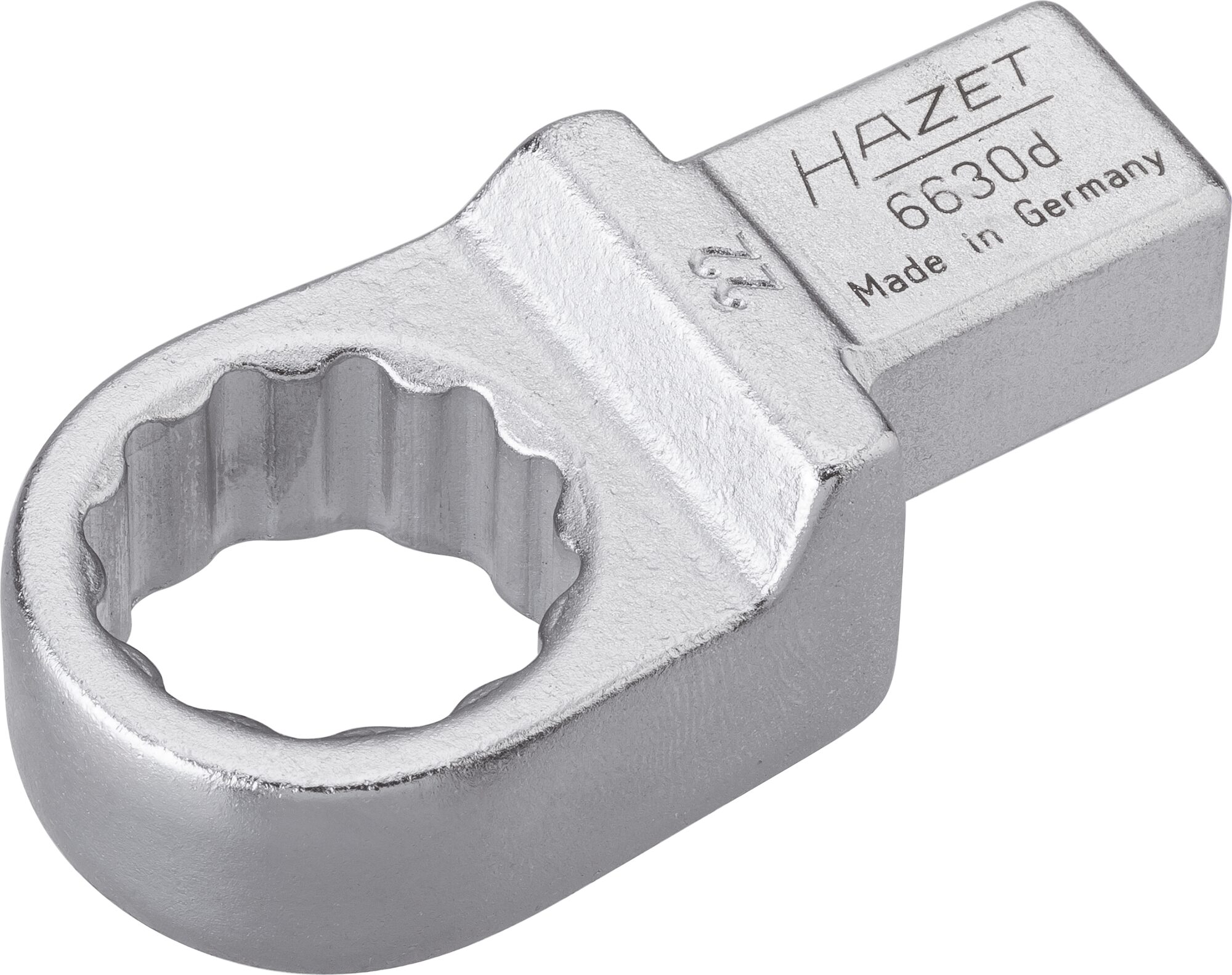 HAZET Einsteck-Ringschlüssel 6630D-22 · Einsteck-Vierkant 14 x 18 mm · Außen Doppel-Sechskant-Tractionsprofil · 22 mm