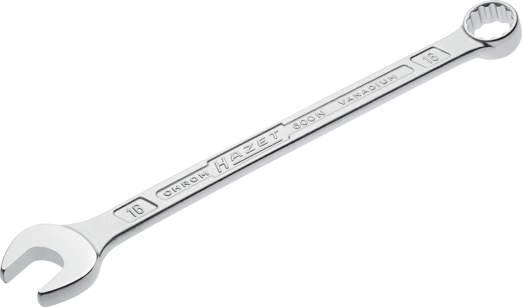 HAZET Ring-Maulschlüssel 600N-16 · Außen Doppel-Sechskant-Tractionsprofil · 16 mm