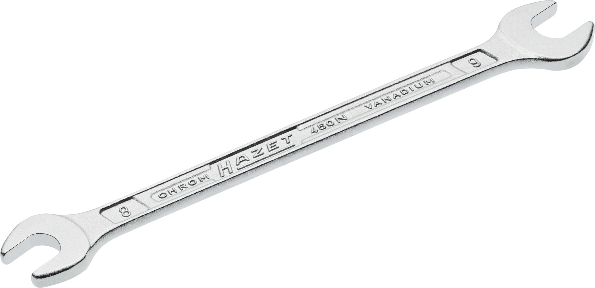 HAZET Doppel-Maulschlüssel 450N-8X9 · Außen Sechskant Profil · 8 x 9 mm