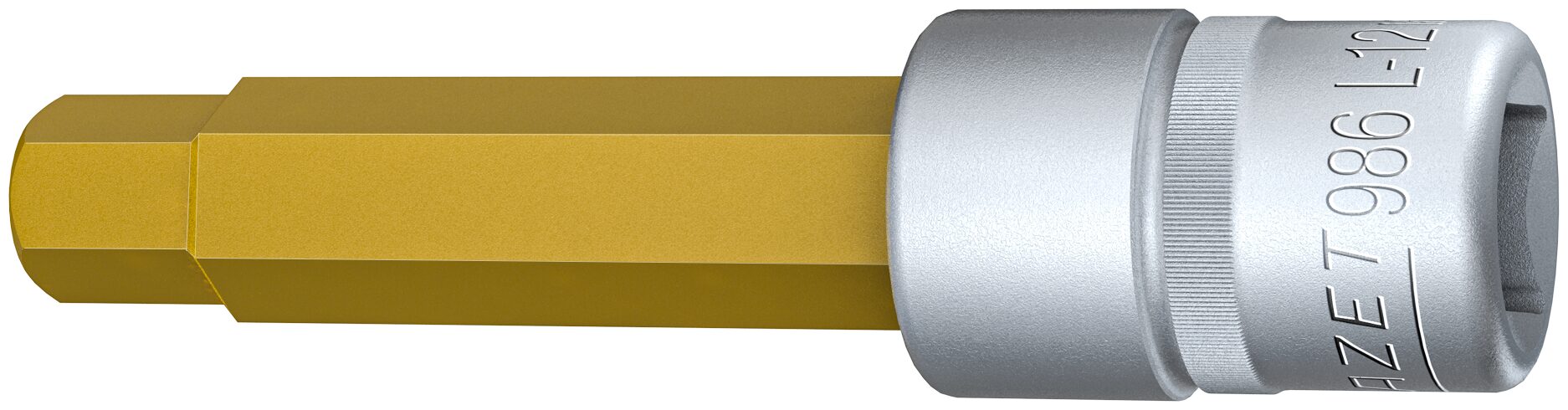 HAZET Schraubendreher-Steckschlüsseleinsatz 986L-12 · Vierkant hohl 12,5 mm (1/2 Zoll) · Innen Sechskant Profil · 12 mm