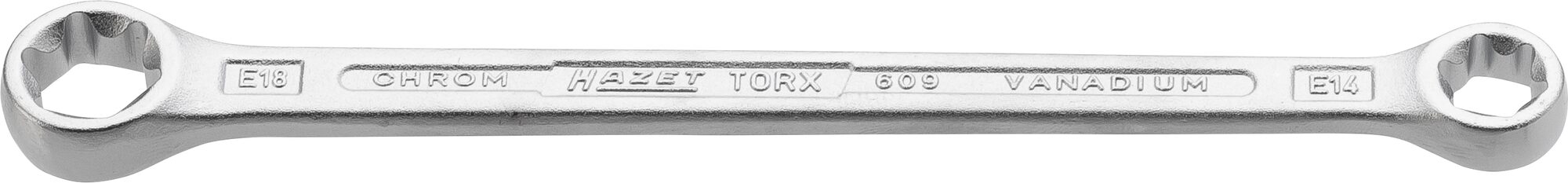 HAZET Doppel-Ringschlüssel TORX® 609-E14XE18 · Außen TORX® Profil · E14, E18