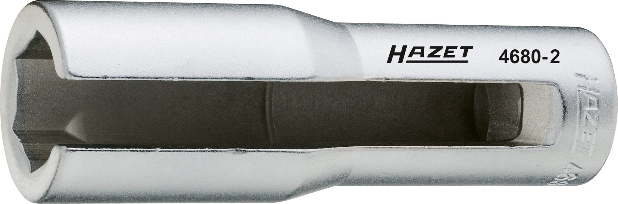 HAZET Lambda-Sonden Einsatz 4680-2 · Vierkant hohl 12,5 mm (1/2 Zoll) · Außen Sechskant Profil · 22 mm