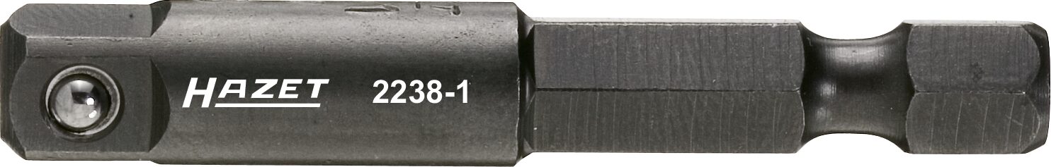 HAZET Adapter 2238-1 · Sechskant massiv 6,3 (1/4 Zoll) · Vierkant massiv 6,3 mm (1/4 Zoll)