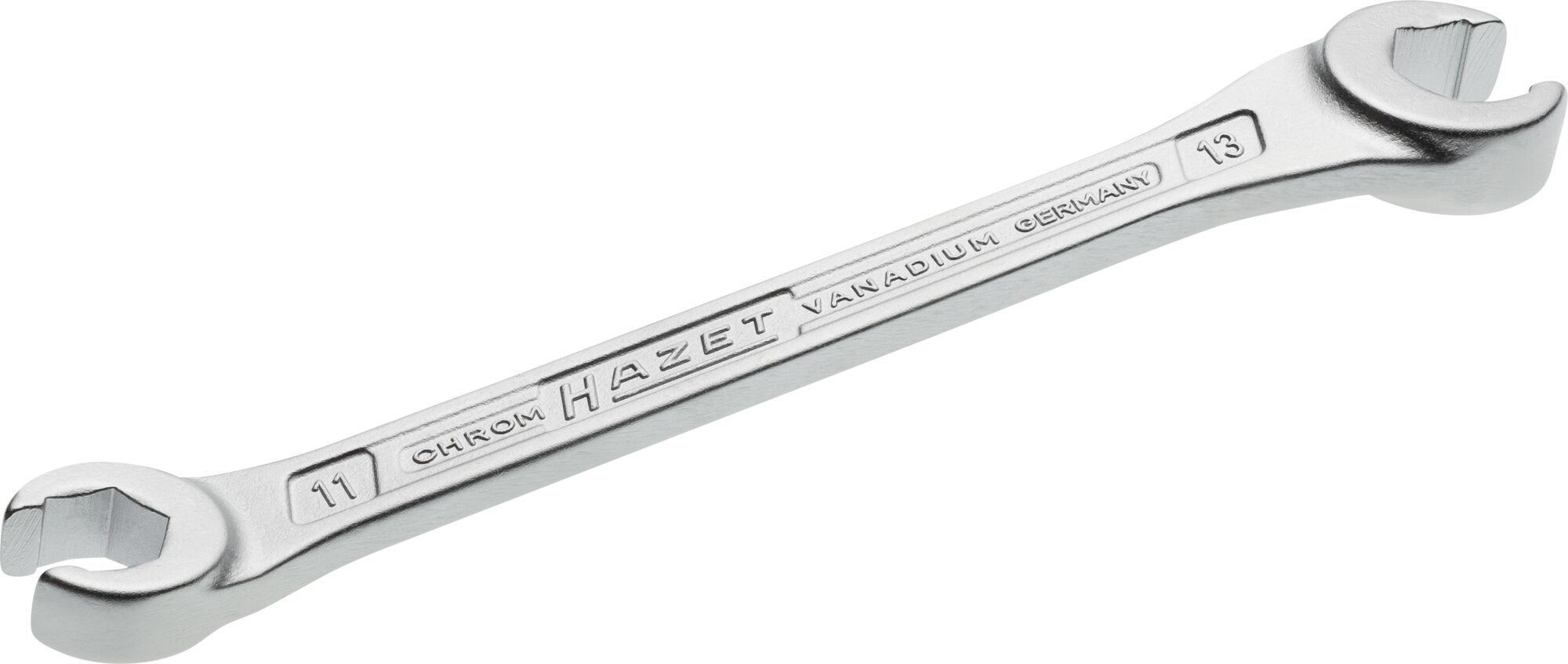 HAZET Doppel-Ringschlüssel · offen 612-11X13 · Außen Sechskant Profil · 11 x 13 mm