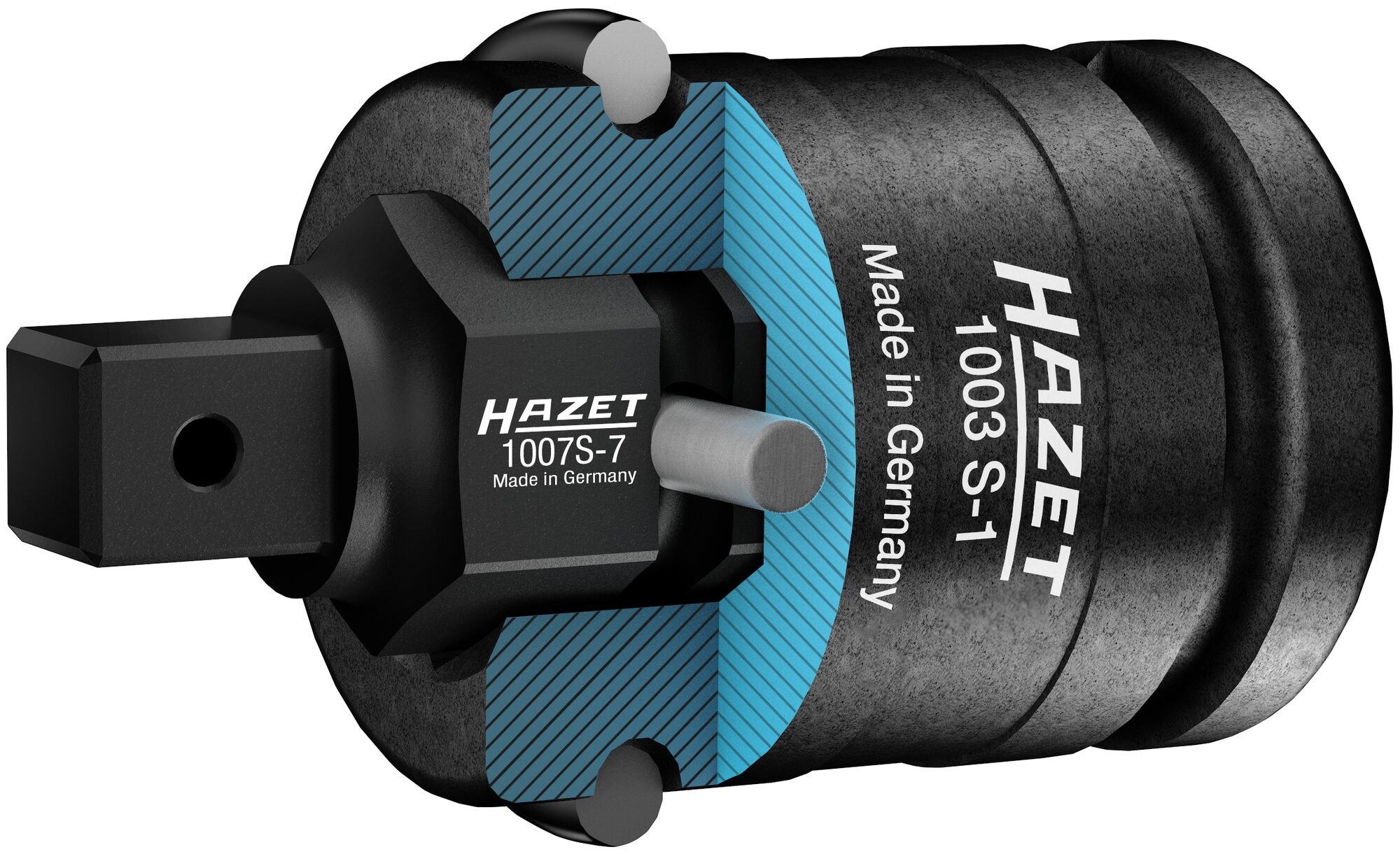 HAZET Adapter Reduzierstück 1007S-7/4 · Vierkant hohl 20 mm (3/4 Zoll) · Vierkant massiv 12,5 mm (1/2 Zoll)