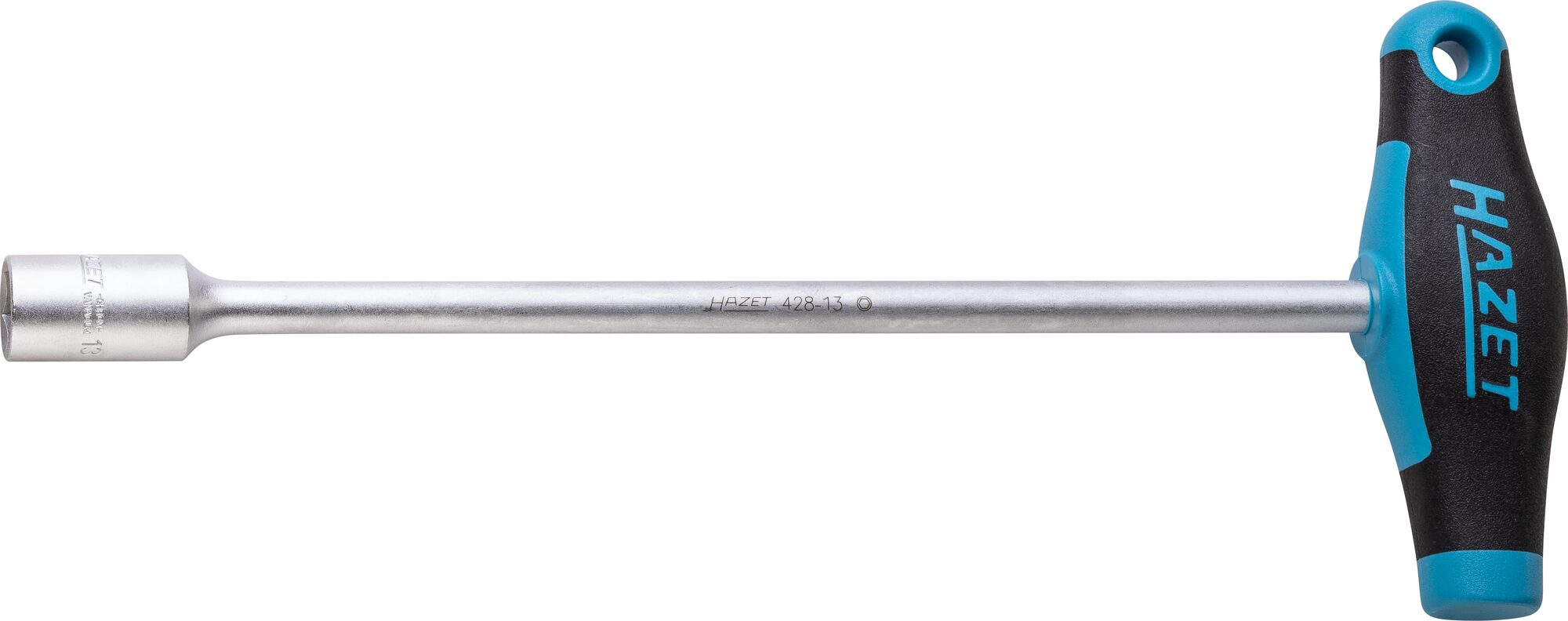 HAZET Steckschlüssel · mit T-Griff 428-13 · Außen Sechskant Profil · 13 mm