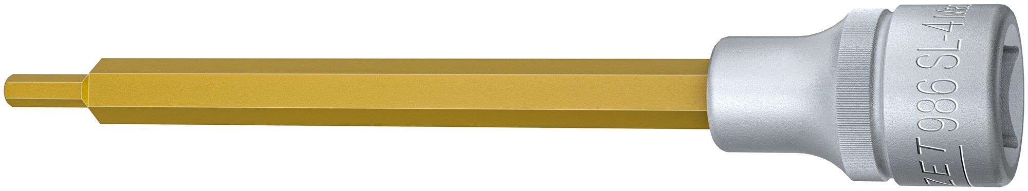 HAZET Schraubendreher-Steckschlüsseleinsatz 986SL-4 · Vierkant hohl 12,5 mm (1/2 Zoll) · Innen Sechskant Profil · 4 mm