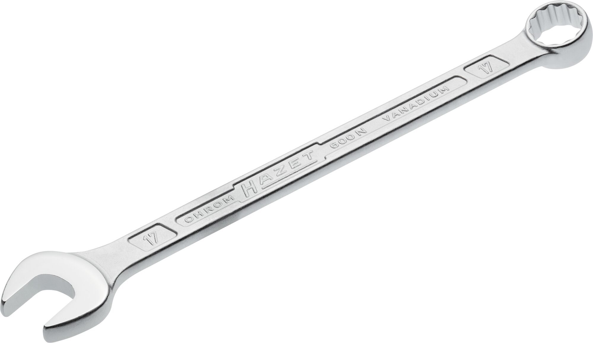 HAZET Ring-Maulschlüssel 600N-17 · Außen Doppel-Sechskant-Tractionsprofil · 17 mm