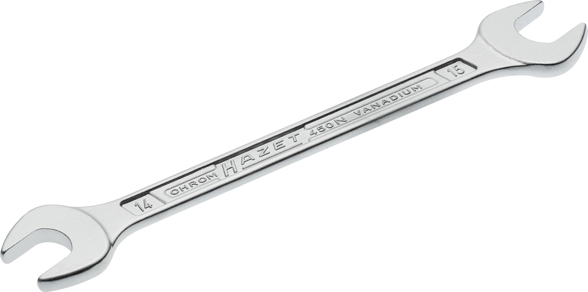HAZET Doppel-Maulschlüssel 450N-14X15 · Außen Sechskant Profil · 14 x 15 mm