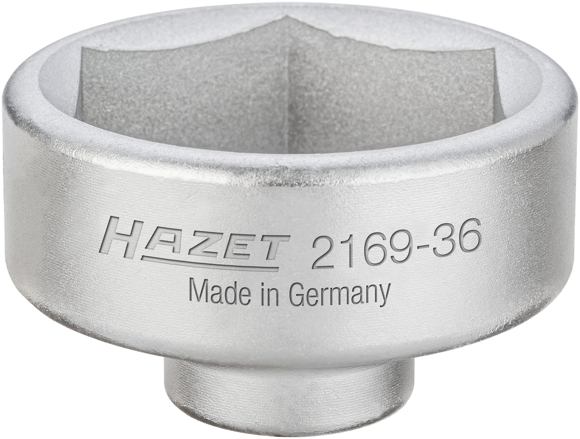 HAZET Ölfilter-Schlüssel 2169-36 · Vierkant hohl 10 mm (3/8 Zoll) · Außen Sechskant Profil · 49.5 mm
