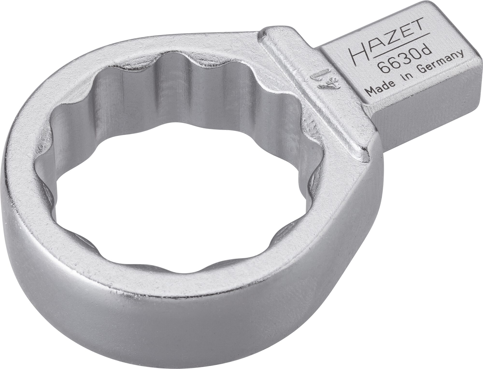 HAZET Einsteck-Ringschlüssel 6630D-41 · Einsteck-Vierkant 14 x 18 mm · Außen Doppel-Sechskant-Tractionsprofil · 41 mm