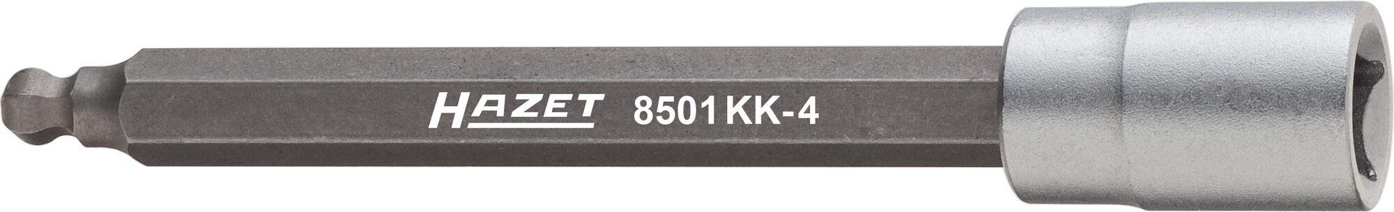 HAZET Drehzahlsensor Kugelkopf Schraubendreher-Steckschlüsseleinsatz 8501KK-4 · Vierkant hohl 6,3 mm (1/4 Zoll) · Innen Sechskant Profil · 4 mm