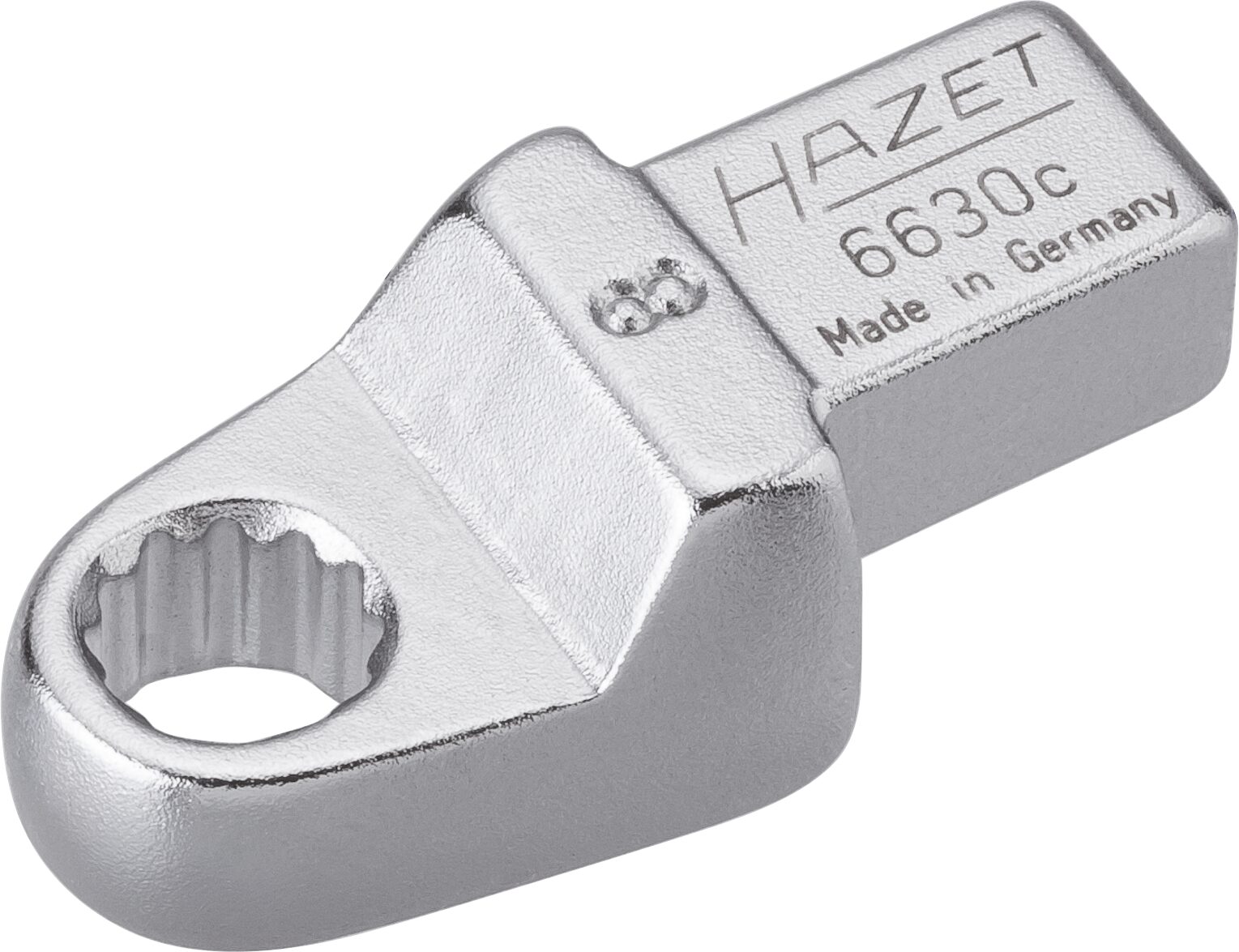 HAZET Einsteck-Ringschlüssel 6630C-8 · Einsteck-Vierkant 9 x 12 mm · Außen Doppel-Sechskant-Tractionsprofil · 8 mm