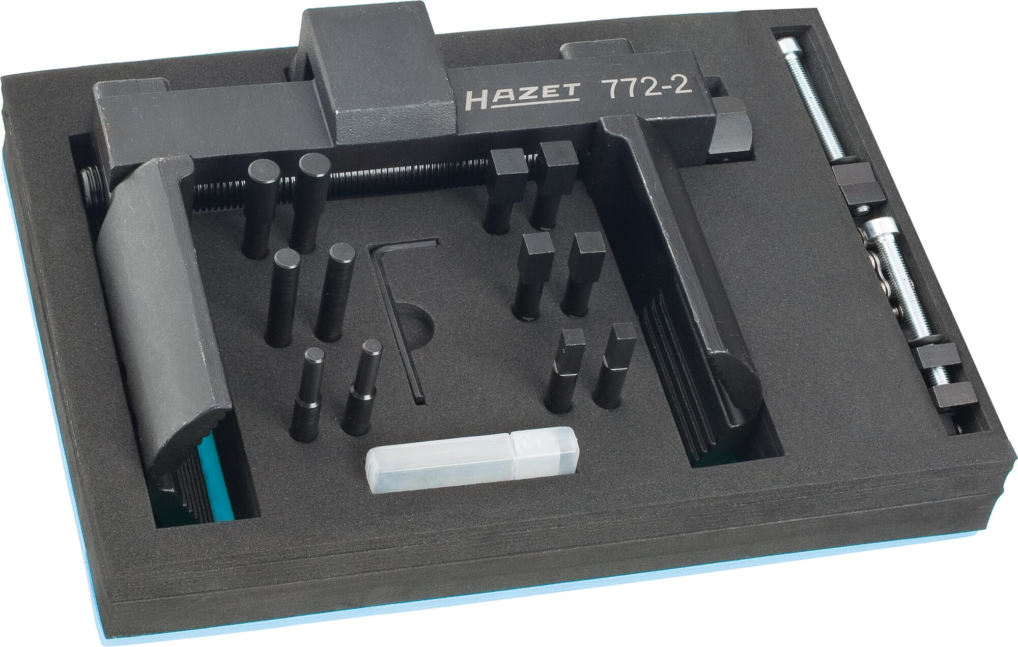 HAZET Universal Achs- und Nutmuttern-Schlüsseleinheit Werkzeug Satz 772-2/16 · Vierkant hohl 20 mm (3/4 Zoll) · Anzahl Werkzeuge: 16