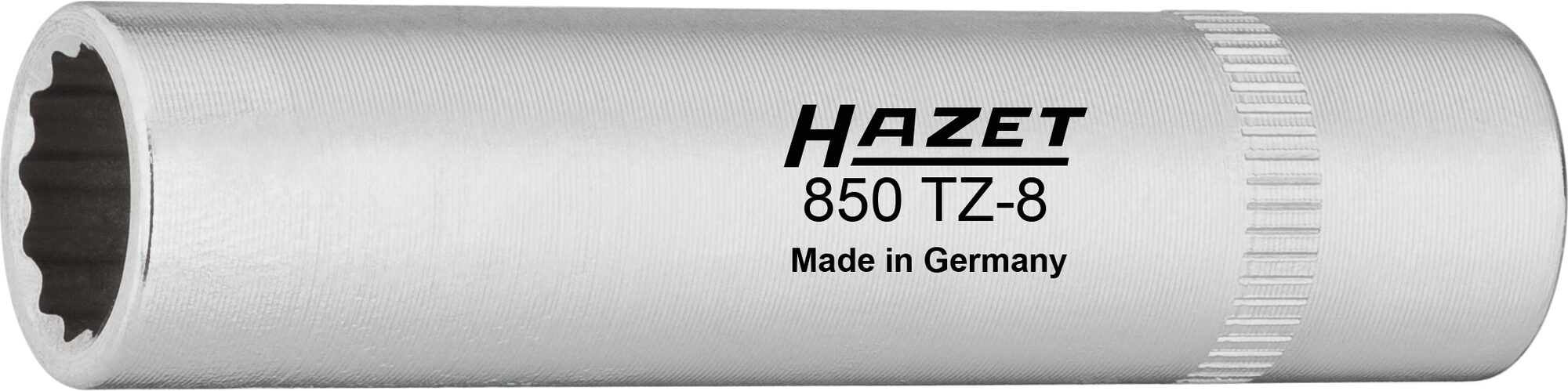 HAZET Kettenkastenverkleidungs-Einsatz 850TZ-8 · Vierkant hohl 6,3 mm (1/4 Zoll) · Außen Doppel-Sechskant-Tractionsprofil · 8 mm