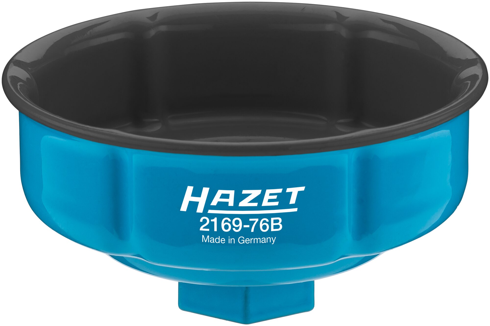 HAZET Ölfilter-Schlüssel 2169-76B · Vierkant hohl 12,5 mm (1/2 Zoll) · Rillenprofil · 85 mm