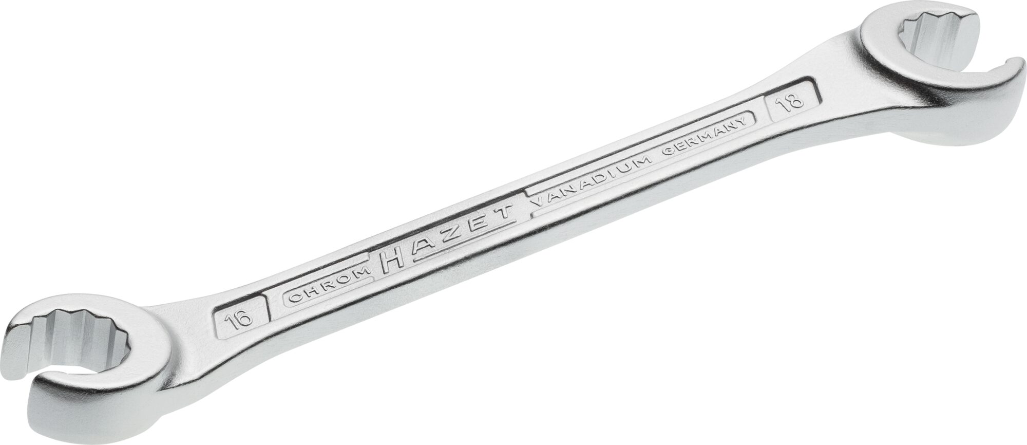 HAZET Doppel-Ringschlüssel · offen 612-16X18 · Außen Doppel-Sechskant Profil · 16 x 18 mm