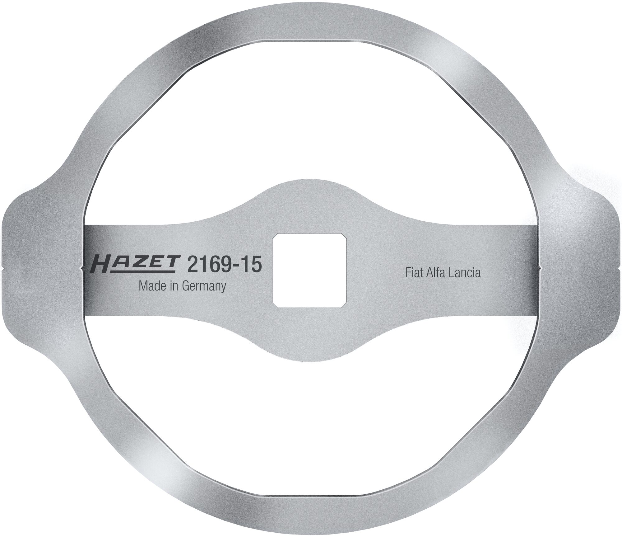 HAZET Ölfilter-Schlüssel 2169-8A ∙ Vierkant12,5 mm (1/2 Zoll) ∙  Außen-15-kant Profil ∙ 105 mm