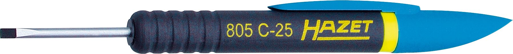 HAZET Clip-Schraubendreher 805C-25 · Schlitz Profil · 0.4 x 2.5 mm