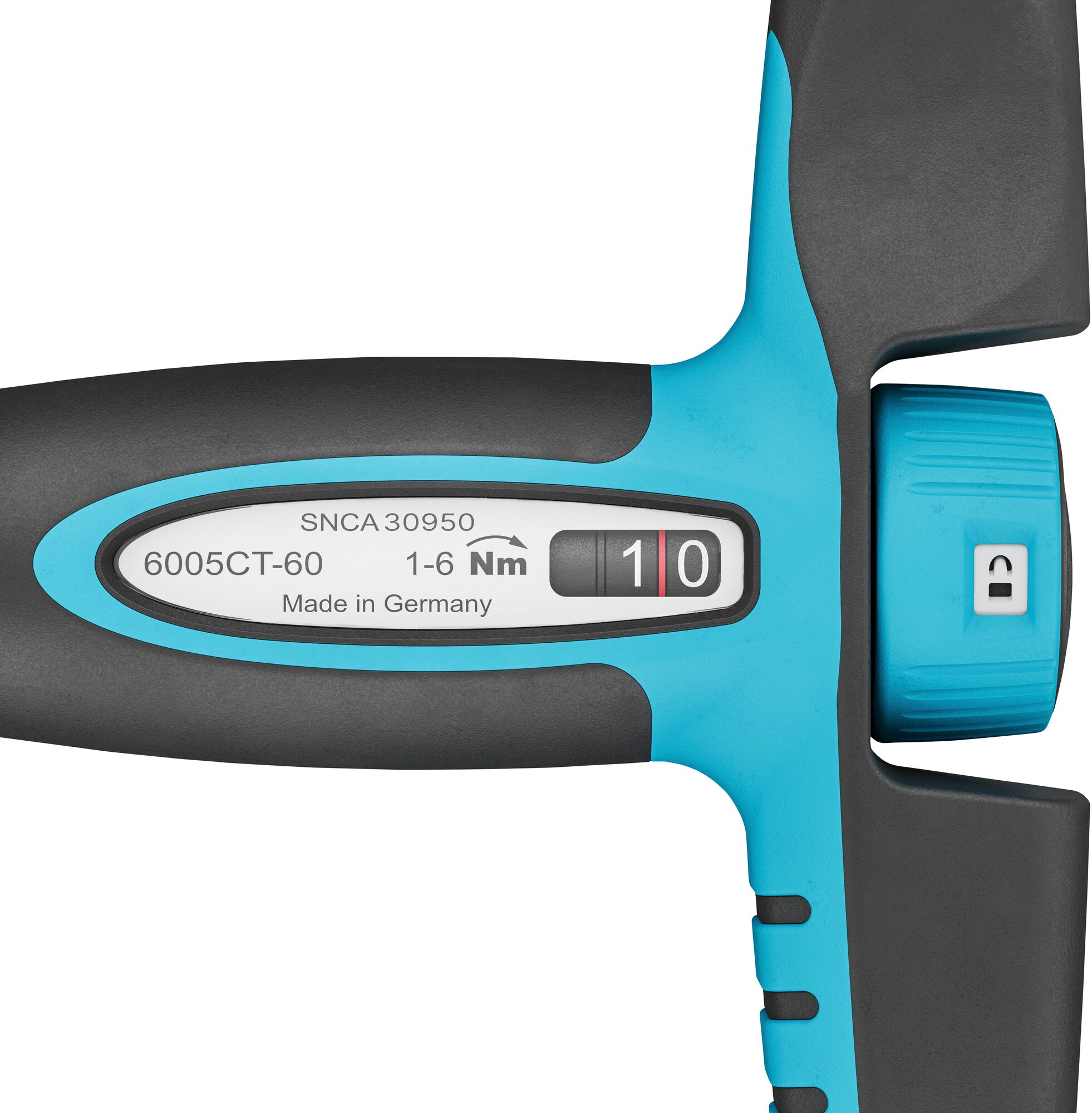 HAZET Drehmomentschraubendreher mit Quergriff 6005CT-60 · Drehmomentbereich min-max: 1?–?6 Nm · Genauigkeit: 6% · 1/4 Zoll (6,3 mm) Sechskant hohl · 198 mm