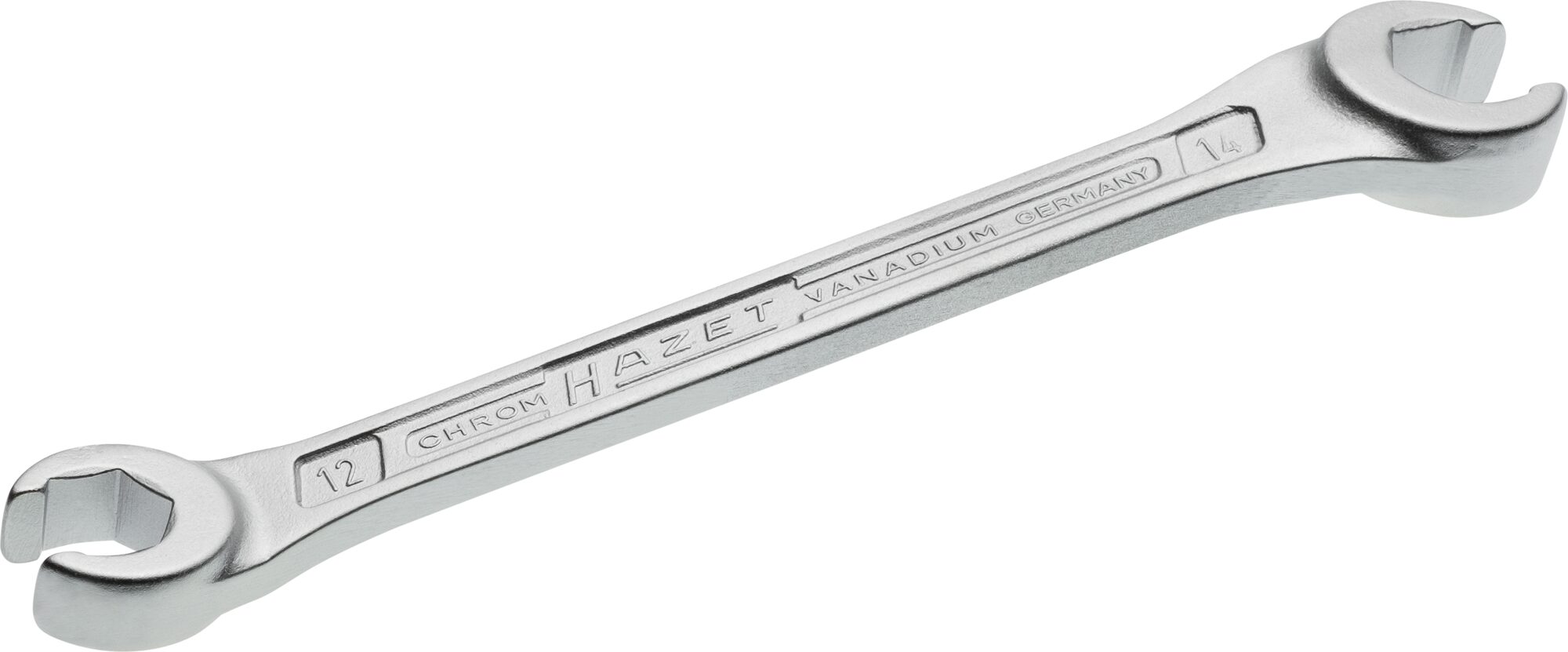 HAZET Doppel-Ringschlüssel · offen 612-12X14 · Außen Sechskant Profil · 12 x 14 mm