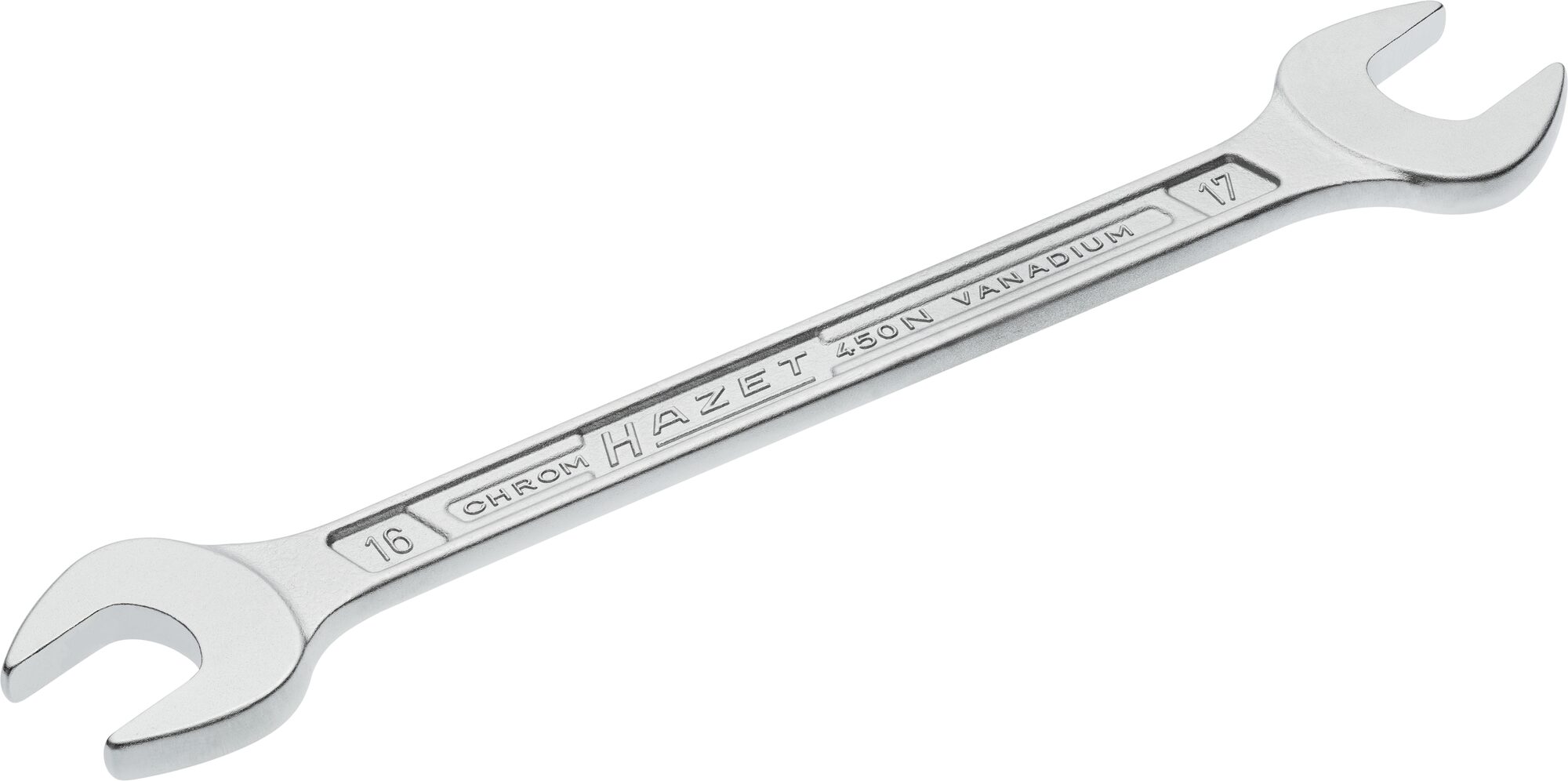 HAZET Doppel-Maulschlüssel 450N-16X17 · Außen Sechskant Profil · 16 x 17 mm