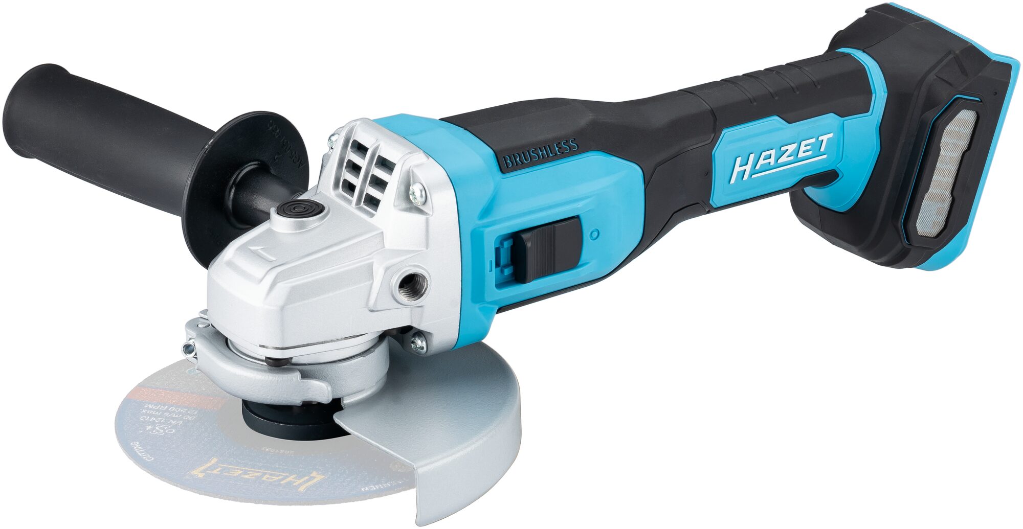 HAZET Akku Winkelschleifer ? 125 mm · 18 Volt · Grundgerät 9533-10 · L x B x H: 295 mm x 75 mm x 120 mm