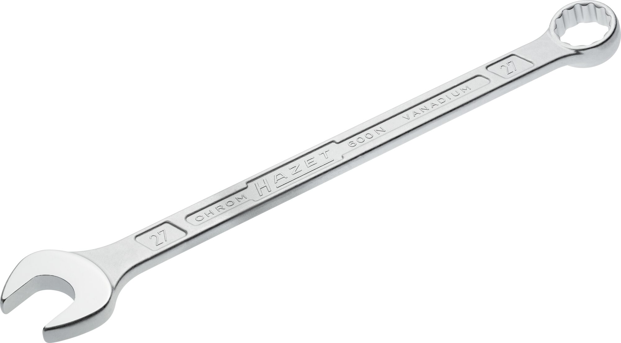 HAZET Ring-Maulschlüssel 600N-27 · Außen Doppel-Sechskant-Tractionsprofil · 27 mm