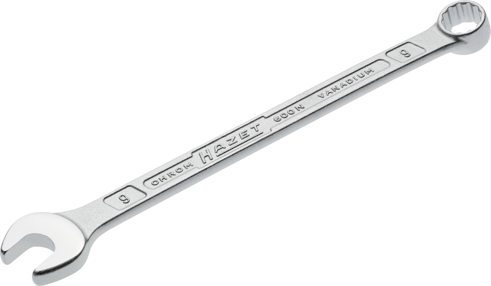 HAZET Ring-Maulschlüssel 600N-9 · Außen Doppel-Sechskant-Tractionsprofil · 9 mm