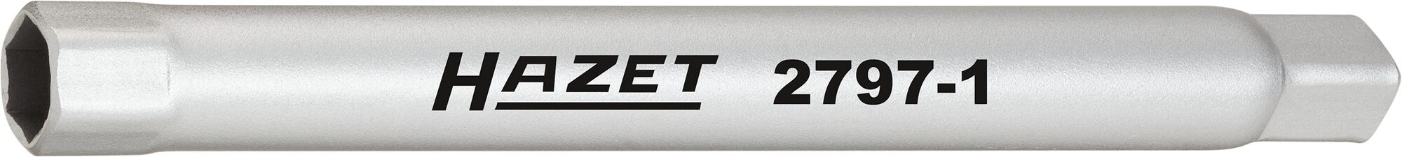 HAZET Stoßfänger Rohr-Steckschlüssel 2797-1 · Vierkant hohl 6,3 mm (1/4 Zoll) · Außen Sechskant Profil · 10 mm