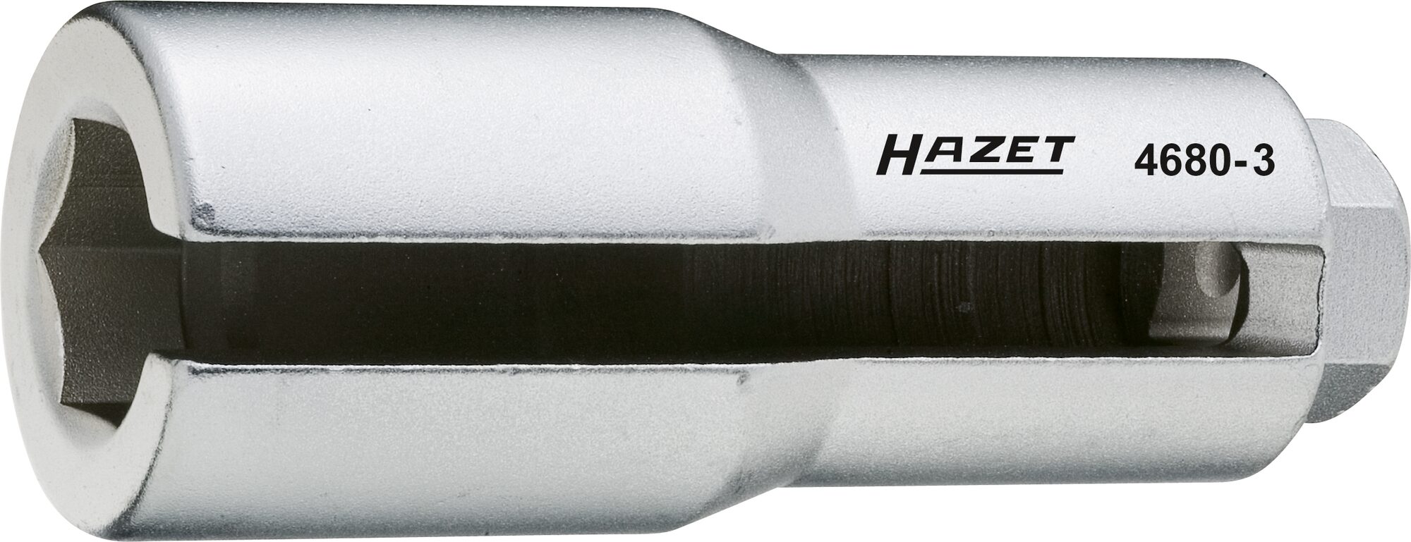 HAZET Lambda-Sonden Einsatz 4680-3 · Vierkant hohl 12,5 mm (1/2 Zoll) · Außen Sechskant Profil · 22 mm