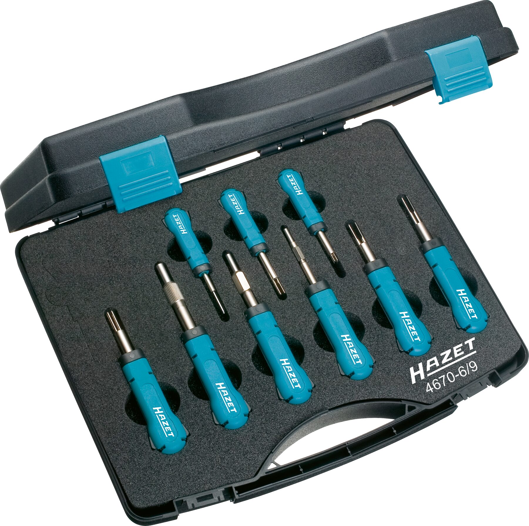 HAZET Kabelentriegeler Sortiment 4670-6/9 · Anzahl Werkzeuge: 9