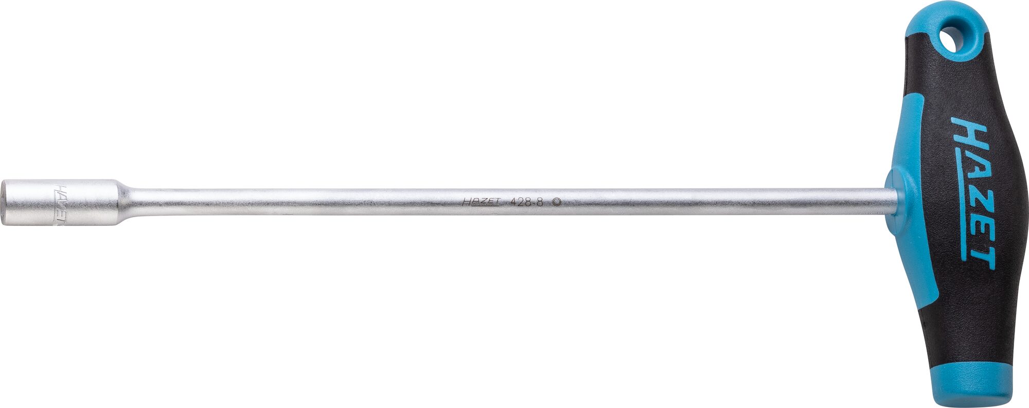 HAZET Steckschlüssel · mit T-Griff 428-8 · Außen Sechskant Profil · 8 mm