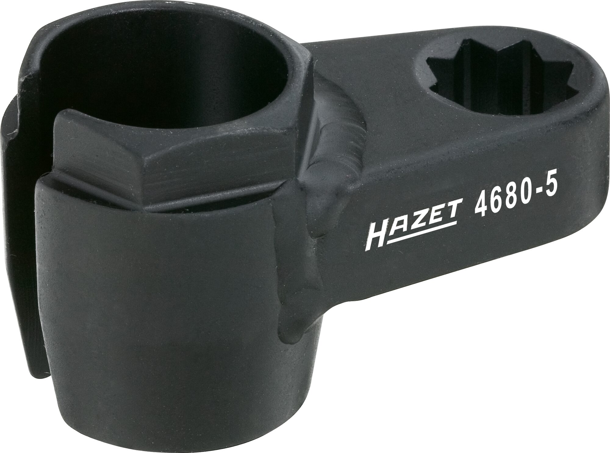 HAZET Lambda-Sonden Einsatz 4680-5 · Doppel-Vierkant hohl 12,5 mm (1/2 Zoll) · Außen Sechskant Profil · 22 mm